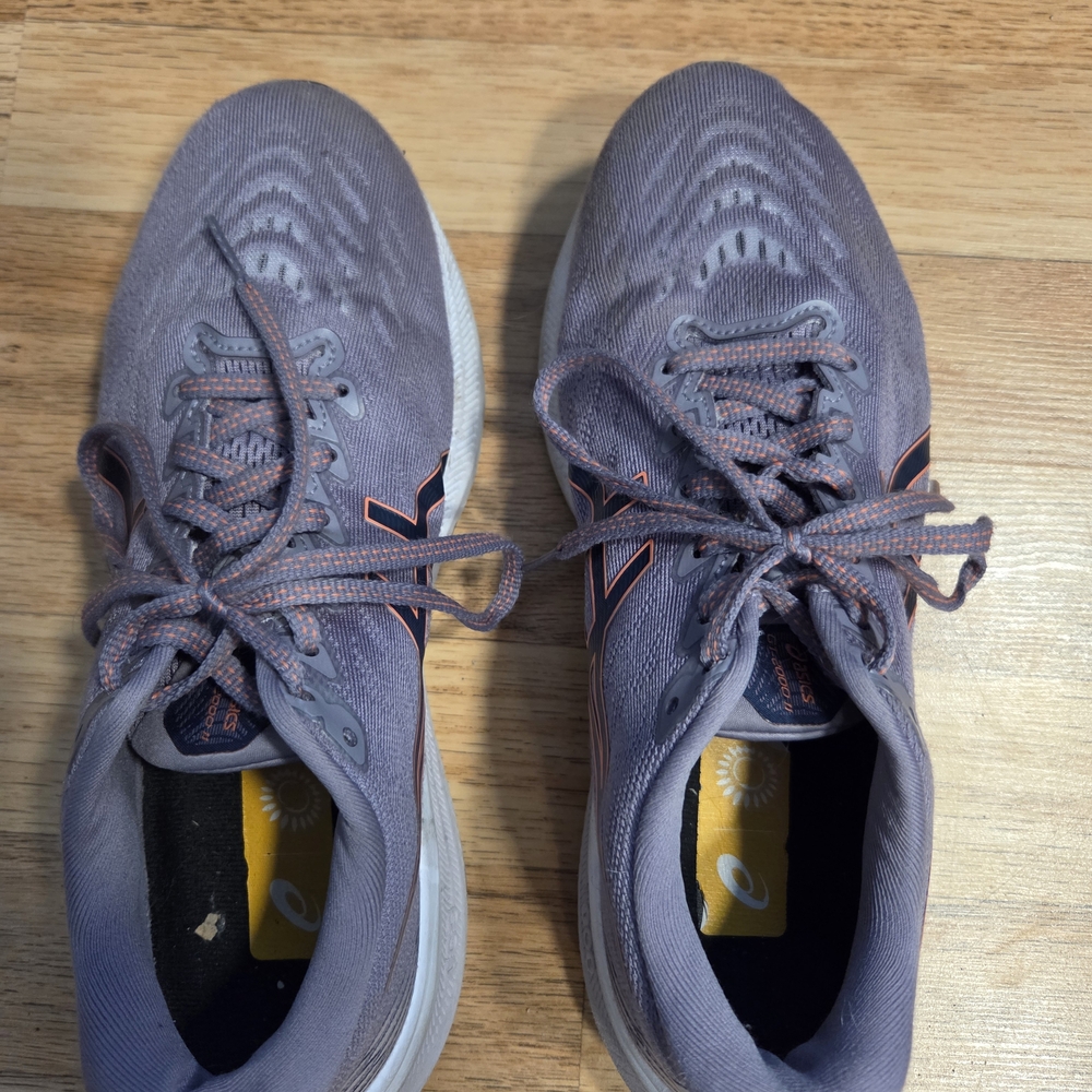 Asics Women's Gray and Pink Sneakers